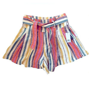 New with tags BP shorts striped high waisted shorts with fabric tie size XS